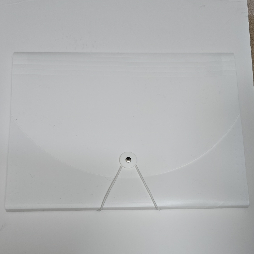 White 5 Pocket Accordian File Folder